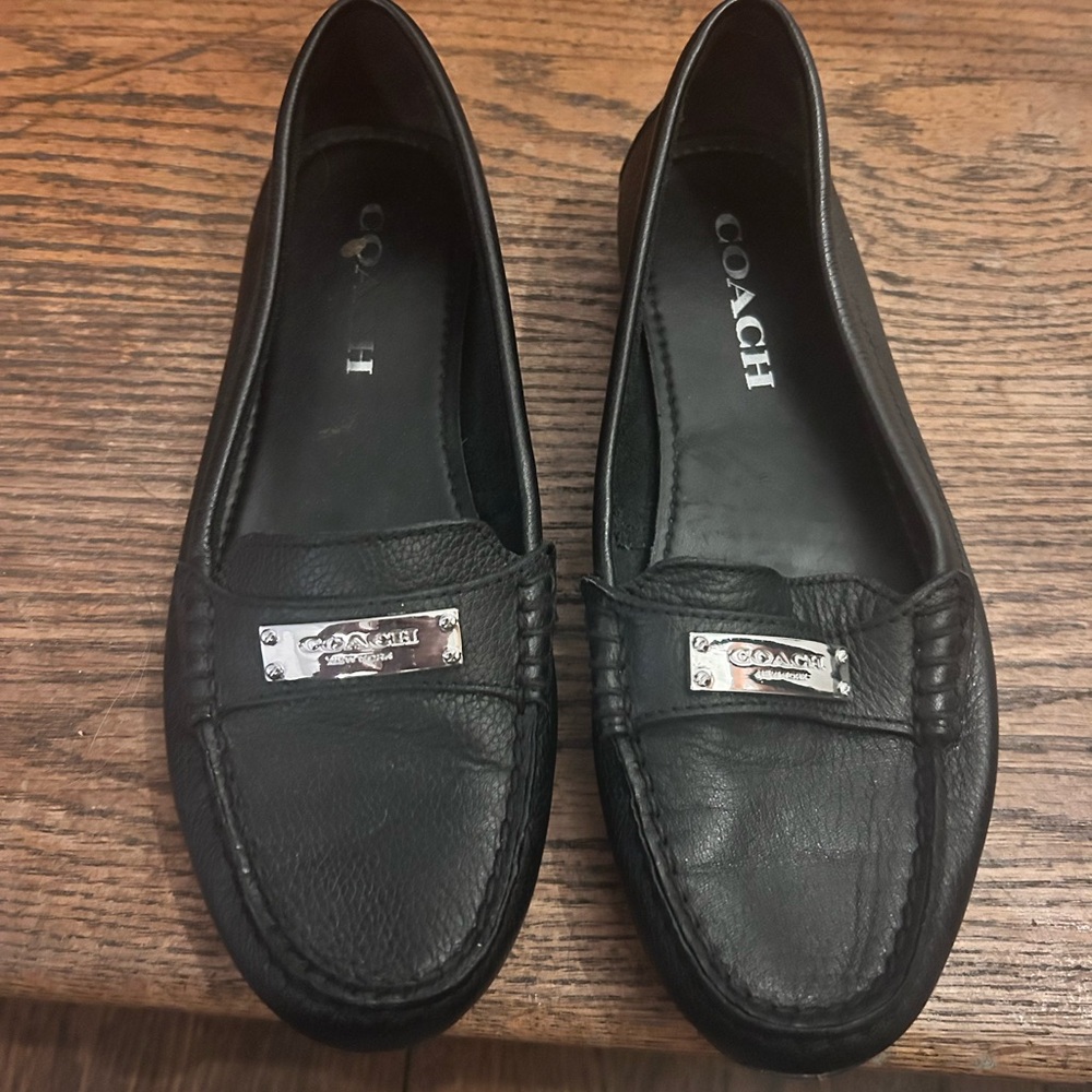Coach Black Leather Loafers